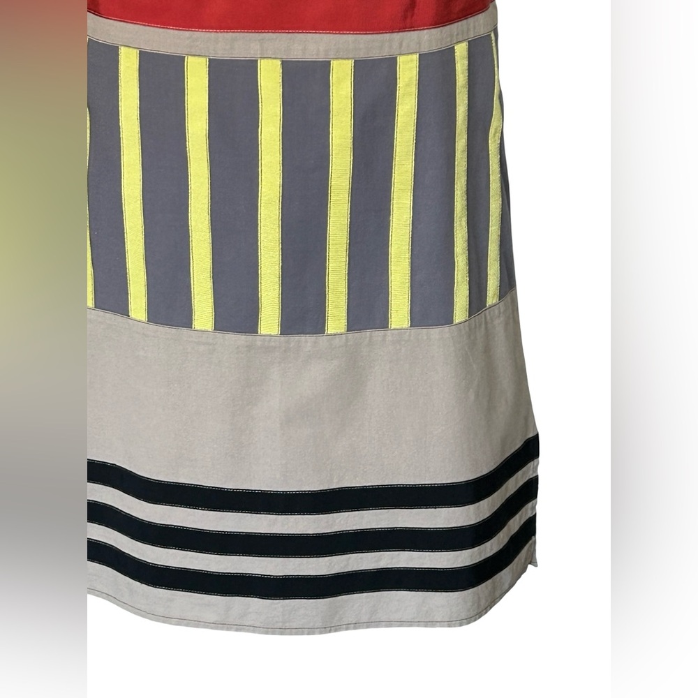 Neeah by D.A.R. Striped Midi Skirt Multicolor Cotton Size M Modest Art Boho - Picture 6 of 11